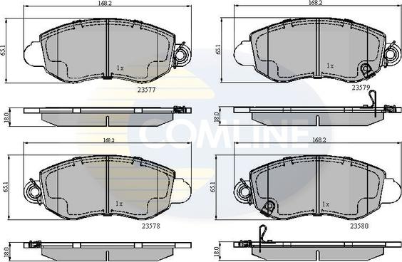 Comline CBP31108 - Kit de plaquettes de frein, frein à disque cwaw.fr