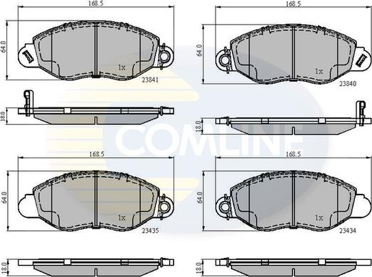 Comline CBP31107 - Kit de plaquettes de frein, frein à disque cwaw.fr