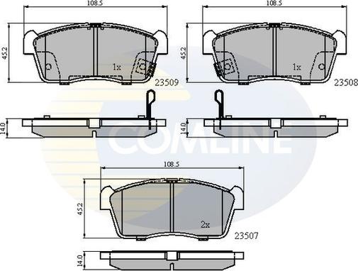 Comline CBP31113 - Kit de plaquettes de frein, frein à disque cwaw.fr