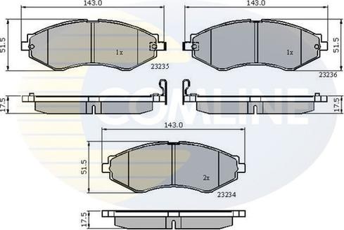 Comline CBP31189 - Kit de plaquettes de frein, frein à disque cwaw.fr