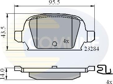 Comline CBP31135 - Kit de plaquettes de frein, frein à disque cwaw.fr