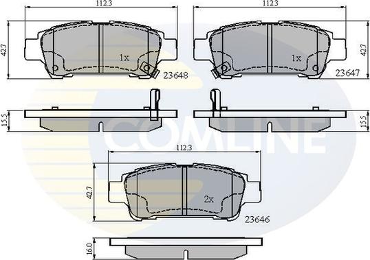 Comline CBP31133 - Kit de plaquettes de frein, frein à disque cwaw.fr