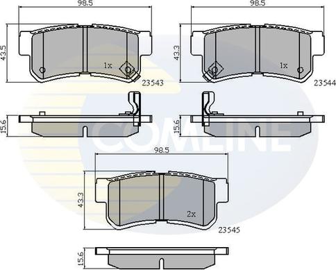 Comline CBP31126 - Kit de plaquettes de frein, frein à disque cwaw.fr