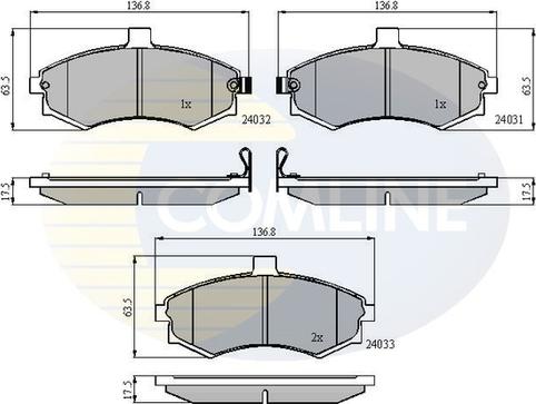 Comline CBP31176 - Kit de plaquettes de frein, frein à disque cwaw.fr