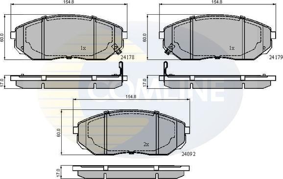 Comline CBP31178 - Kit de plaquettes de frein, frein à disque cwaw.fr