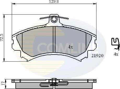 Comline CBP31304 - Kit de plaquettes de frein, frein à disque cwaw.fr