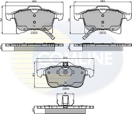 Comline CBP31307 - Kit de plaquettes de frein, frein à disque cwaw.fr