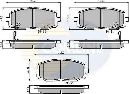 Comline CBP31319 - Kit de plaquettes de frein, frein à disque cwaw.fr