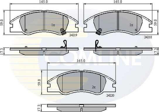 Comline CBP31321 - Kit de plaquettes de frein, frein à disque cwaw.fr