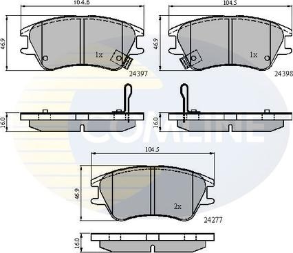 Comline CBP31298 - Kit de plaquettes de frein, frein à disque cwaw.fr