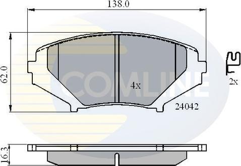 Comline CBP31246 - Kit de plaquettes de frein, frein à disque cwaw.fr