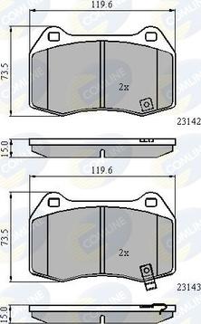 Comline CBP31258 - Kit de plaquettes de frein, frein à disque cwaw.fr