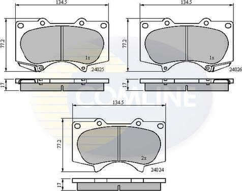 Comline CBP31201 - Kit de plaquettes de frein, frein à disque cwaw.fr