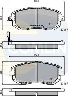 Comline CBP31208 - Kit de plaquettes de frein, frein à disque cwaw.fr