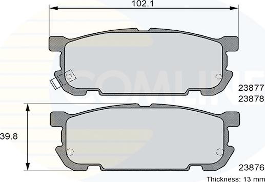 Comline CBP31207 - Kit de plaquettes de frein, frein à disque cwaw.fr