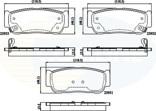 Comline CBP31218 - Kit de plaquettes de frein, frein à disque cwaw.fr