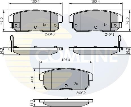 Comline CBP31283 - Kit de plaquettes de frein, frein à disque cwaw.fr