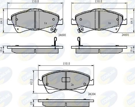 Comline CBP31799 - Kit de plaquettes de frein, frein à disque cwaw.fr