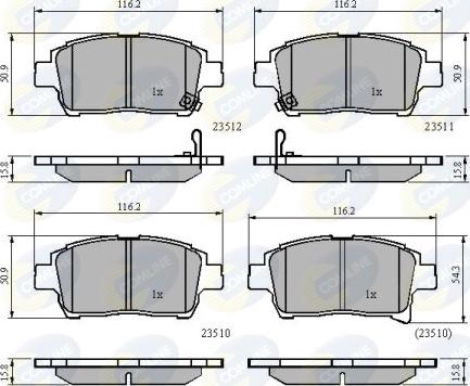 Comline CBP31790 - Kit de plaquettes de frein, frein à disque cwaw.fr