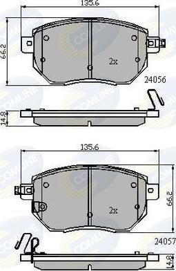 Comline CBP31745 - Kit de plaquettes de frein, frein à disque cwaw.fr