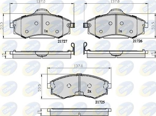 Comline CBP31741 - Kit de plaquettes de frein, frein à disque cwaw.fr