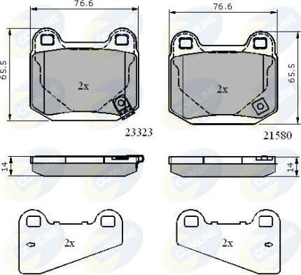 Comline CBP31755 - Kit de plaquettes de frein, frein à disque cwaw.fr