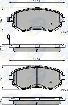 Comline CBP31760 - Kit de plaquettes de frein, frein à disque cwaw.fr