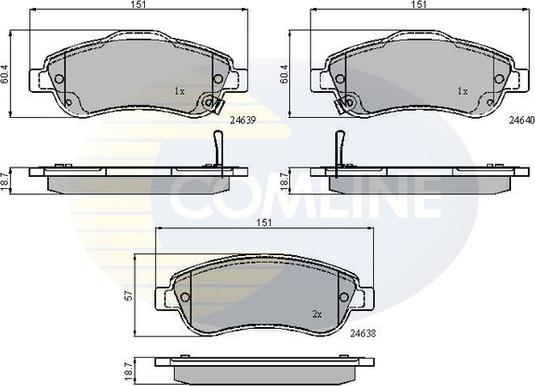 Comline CBP31705 - Kit de plaquettes de frein, frein à disque cwaw.fr