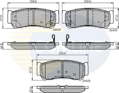 Comline CBP31714 - Kit de plaquettes de frein, frein à disque cwaw.fr