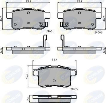 Comline CBP31711 - Kit de plaquettes de frein, frein à disque cwaw.fr