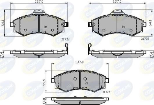 Comline CBP31781 - Kit de plaquettes de frein, frein à disque cwaw.fr