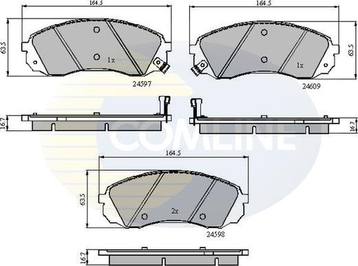 Comline CBP31782 - Kit de plaquettes de frein, frein à disque cwaw.fr