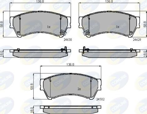 Comline CBP31787 - Kit de plaquettes de frein, frein à disque cwaw.fr