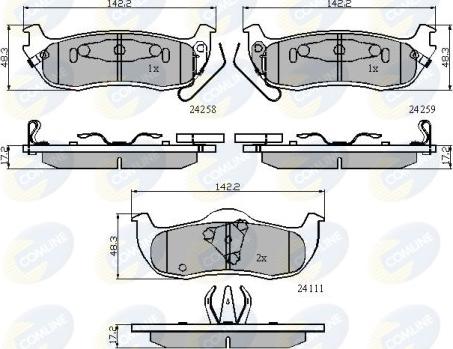 Comline CBP31734 - Kit de plaquettes de frein, frein à disque cwaw.fr