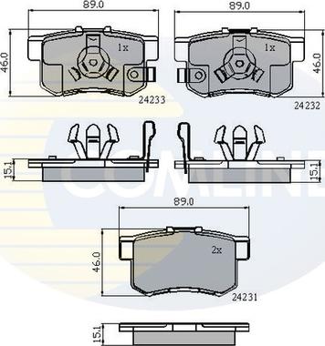 Comline CBP31736 - Kit de plaquettes de frein, frein à disque cwaw.fr