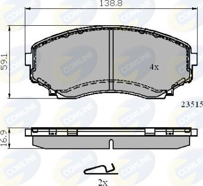 Comline CBP31732 - Kit de plaquettes de frein, frein à disque cwaw.fr