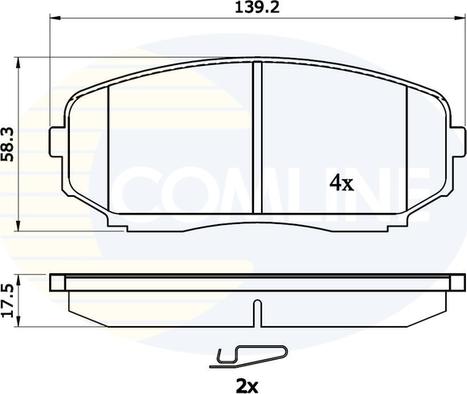 Comline CBP31724 - Kit de plaquettes de frein, frein à disque cwaw.fr