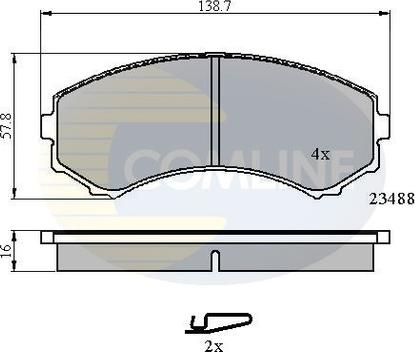 Comline CBP3172 - Kit de plaquettes de frein, frein à disque cwaw.fr