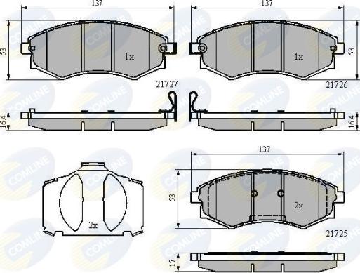 Comline CBP31779 - Kit de plaquettes de frein, frein à disque cwaw.fr