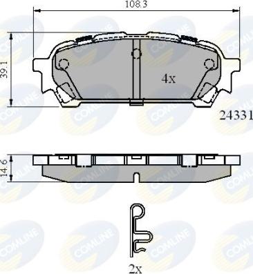 Comline CBP31775 - Kit de plaquettes de frein, frein à disque cwaw.fr