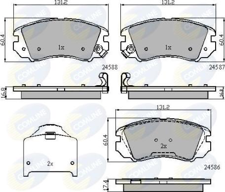 Comline CBP31776 - Kit de plaquettes de frein, frein à disque cwaw.fr