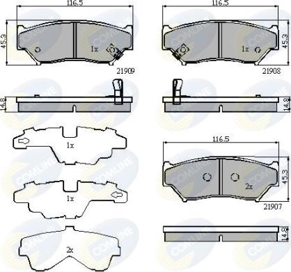 Comline CBP31777 - Kit de plaquettes de frein, frein à disque cwaw.fr