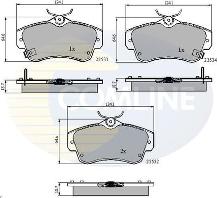 Comline CBP3894 - Kit de plaquettes de frein, frein à disque cwaw.fr