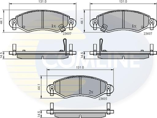 Comline CBP3893 - Kit de plaquettes de frein, frein à disque cwaw.fr