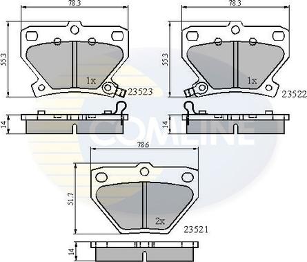 Comline CBP3841 - Kit de plaquettes de frein, frein à disque cwaw.fr