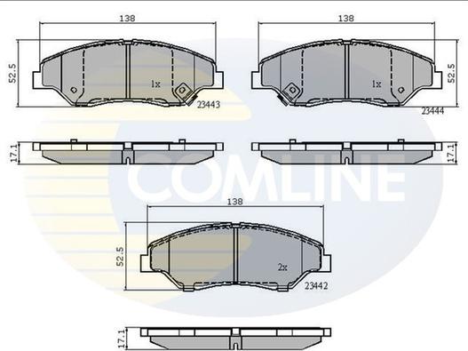 Comline CBP3843 - Kit de plaquettes de frein, frein à disque cwaw.fr