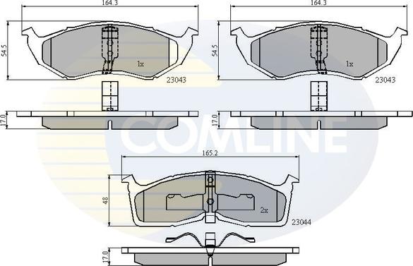 Comline CBP3850 - Kit de plaquettes de frein, frein à disque cwaw.fr