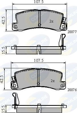 Comline CBP3864 - Kit de plaquettes de frein, frein à disque cwaw.fr