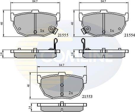 Comline CBP3805 - Kit de plaquettes de frein, frein à disque cwaw.fr