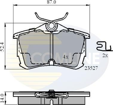 Comline CBP3803 - Kit de plaquettes de frein, frein à disque cwaw.fr